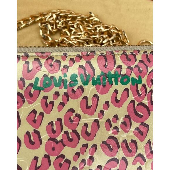 Louis Vuitton Wallet Zippy Stephan Sprouse Vernis Leopard W/Added Chain - Picture 5 of 8